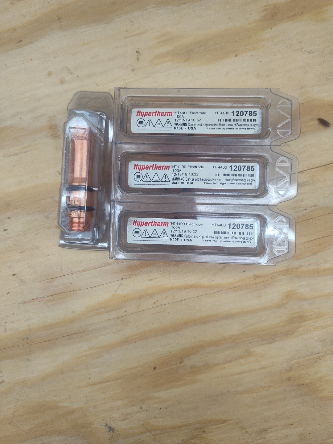 4- Hypertherm 120785 100A electrode O2 Oxygen Electrode For HT4400 Plasma Torch