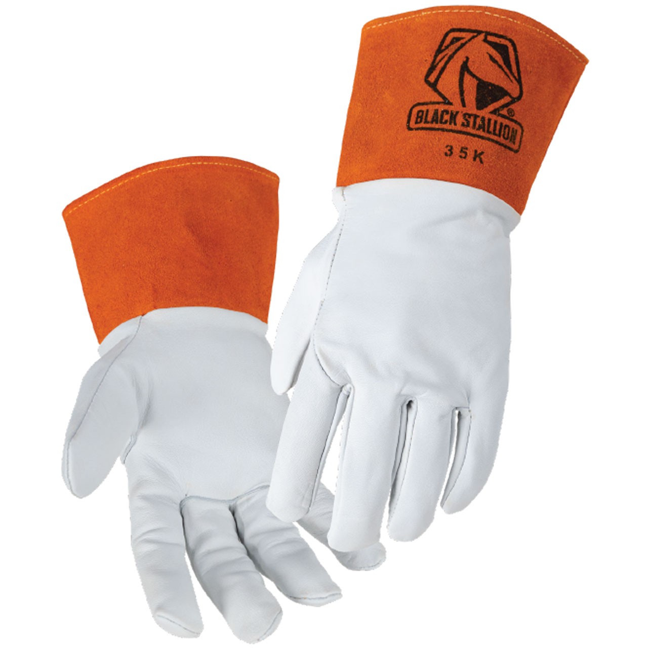 Black Stallion 35K Classic Grain Kidskin TIG Gloves, X-Large