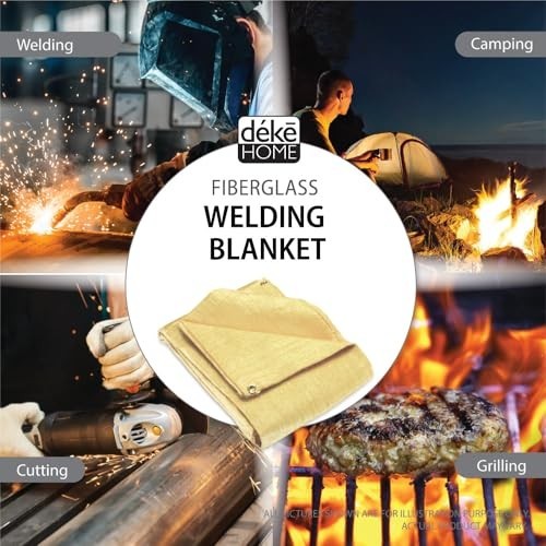 Fireproof Welding Blanket 4×6 ft Heavy Duty Fiberglass Heat Shield 1000F