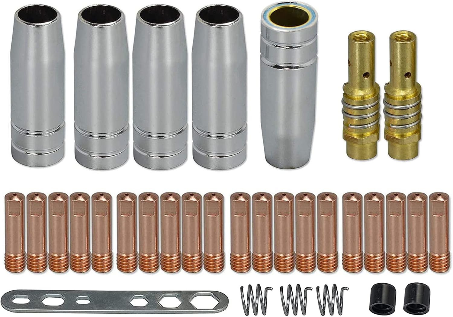 15AK MIG MAG Contact Tips .035″ 0.9Mm M6 140.0177 Kit 33Pcs | with Tips Holder D