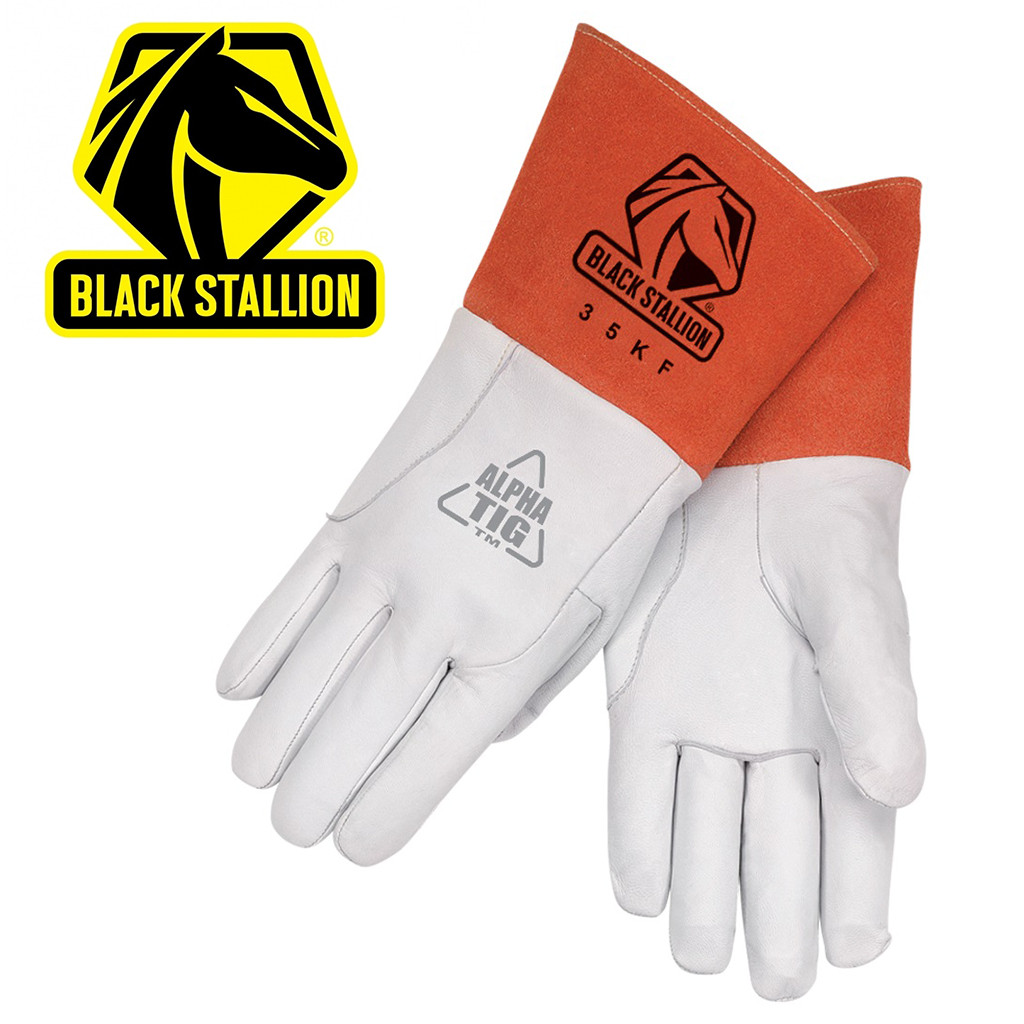 Black Stallion 35KFM – MEDIUM – Pearl White Kidskin TIG Glove