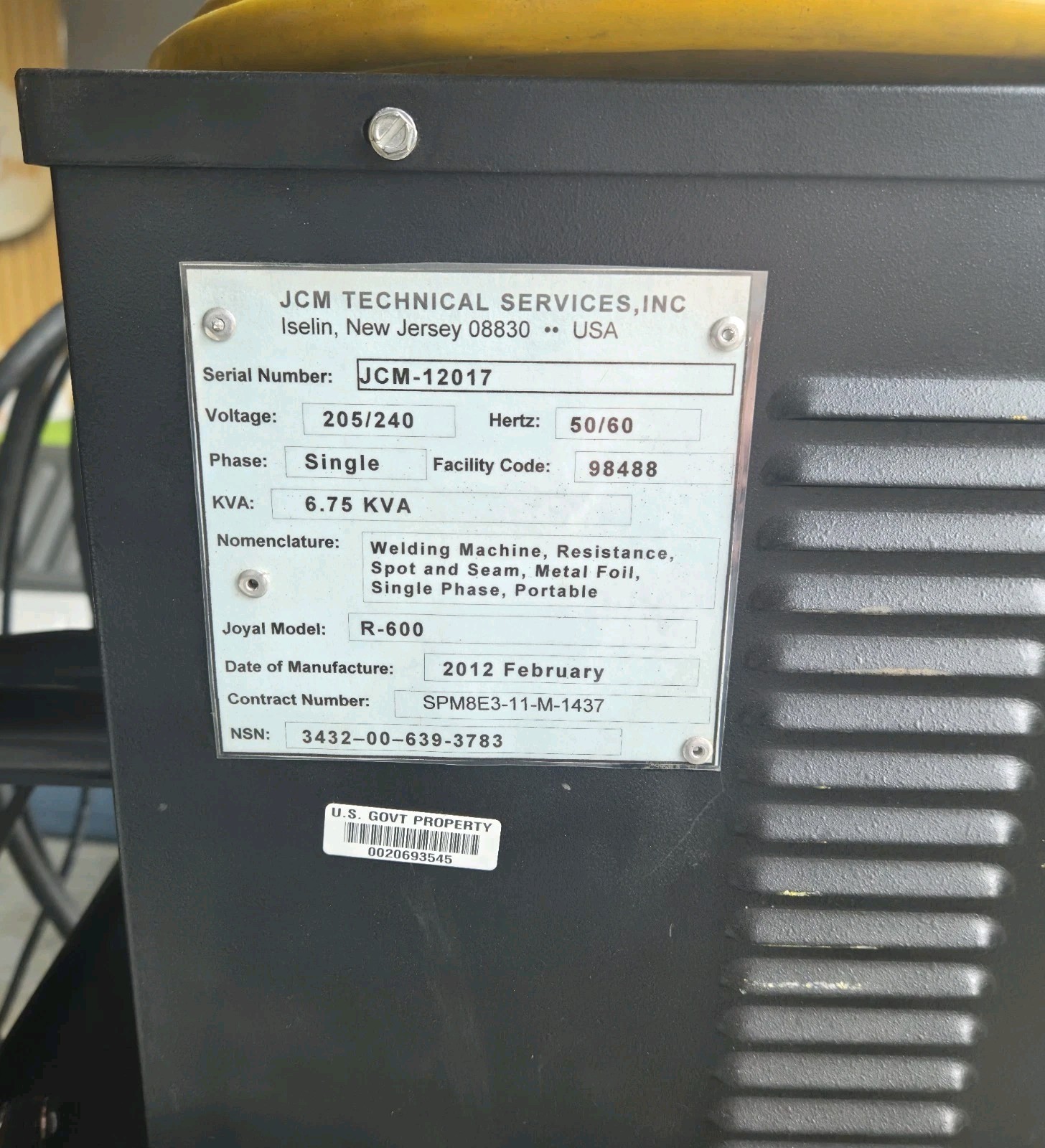 NOS Joyal R-600 Resistance Welder BFA Entron WS500 Control Spot Roll Seam Pulse