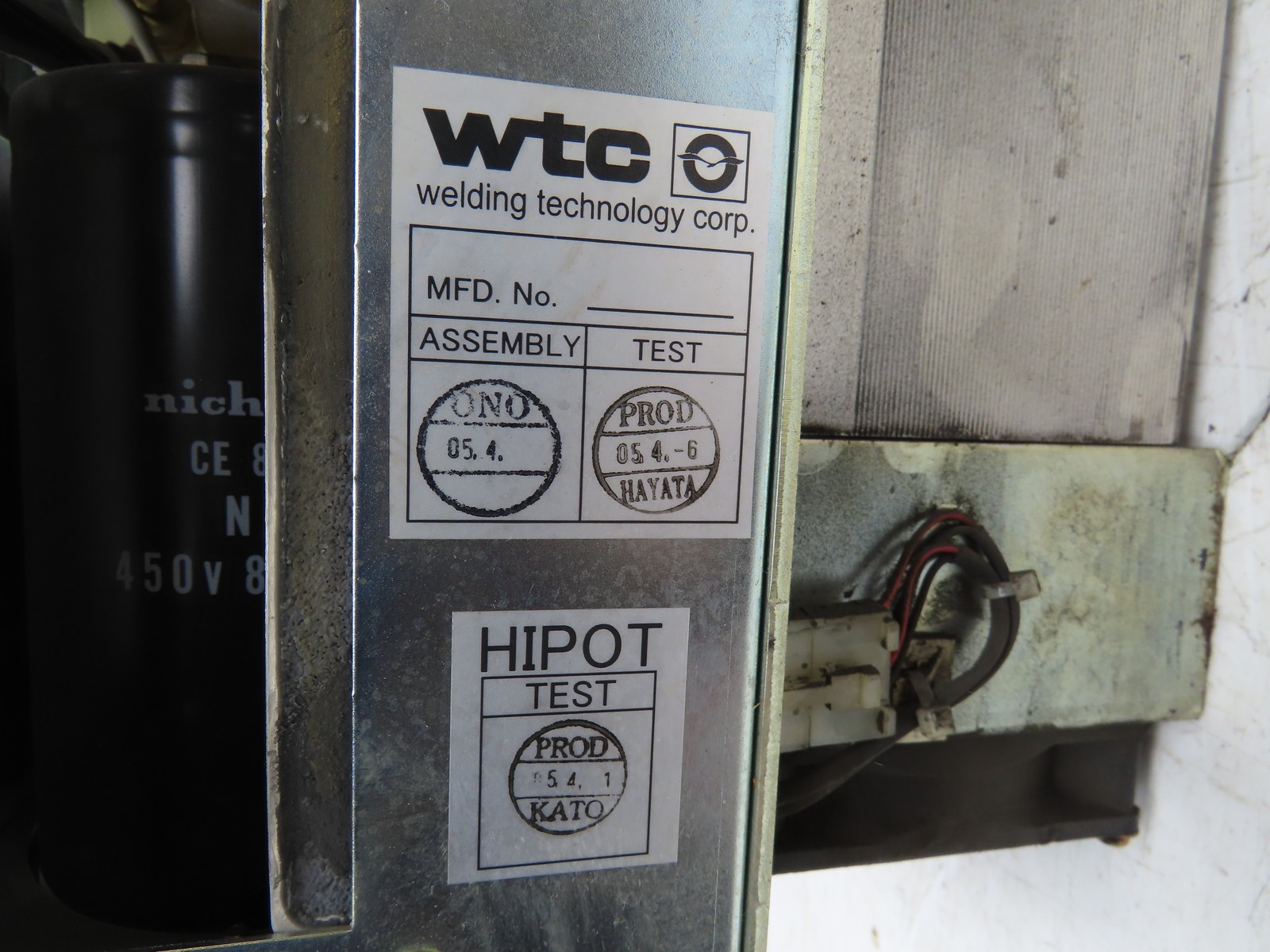 WTC WI05-I31A IGBT DC Welding Control Unit 480V 3PH 168KVA 350A Timer Module