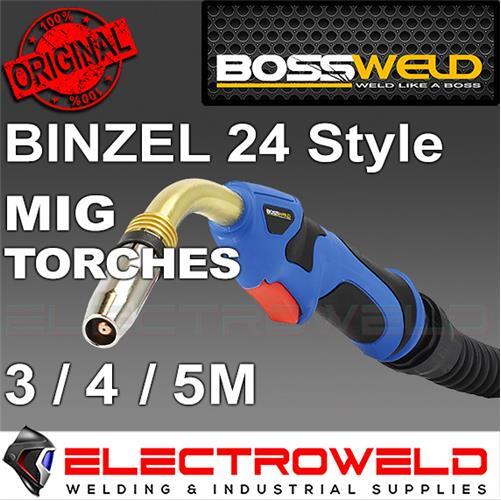 BOSSWELD Binzel Style BZ24 MIG Torch 250A Welding Gun 3m 4m SB24 MB24 BZL24 Euro