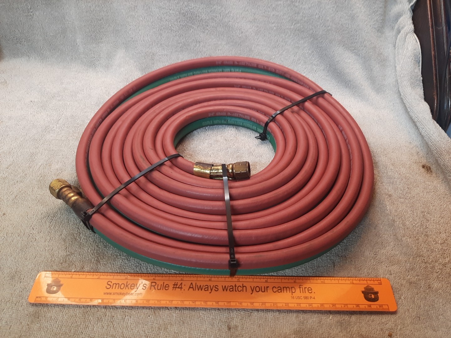 20 FT Oxygen Acetylene Hose 1/4 Inch Twin Welding Hose Cutting Torch GRADE R