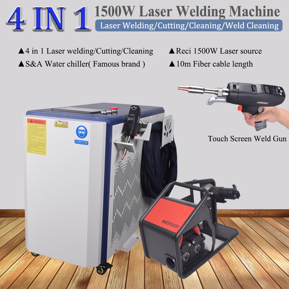 1500W Laser Welding Cutting Machine Cleaning Rust Paint Removing Welder 4 IN 1