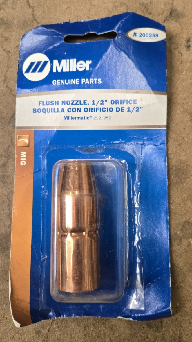 Genuine Miller 200258 Welding Nozzle, 1/2″ flush for M212, 252, Single Pack