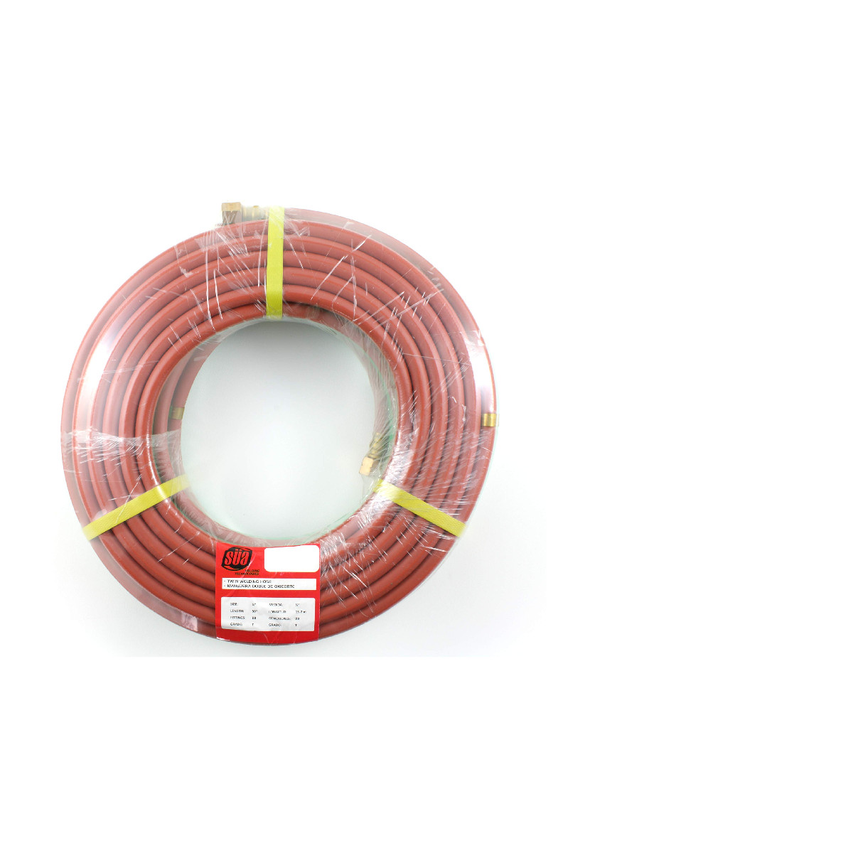 Süa Sa – 50 Feet Grade T – 1/4 Oxyfuel Twin Hose Bb Fittings