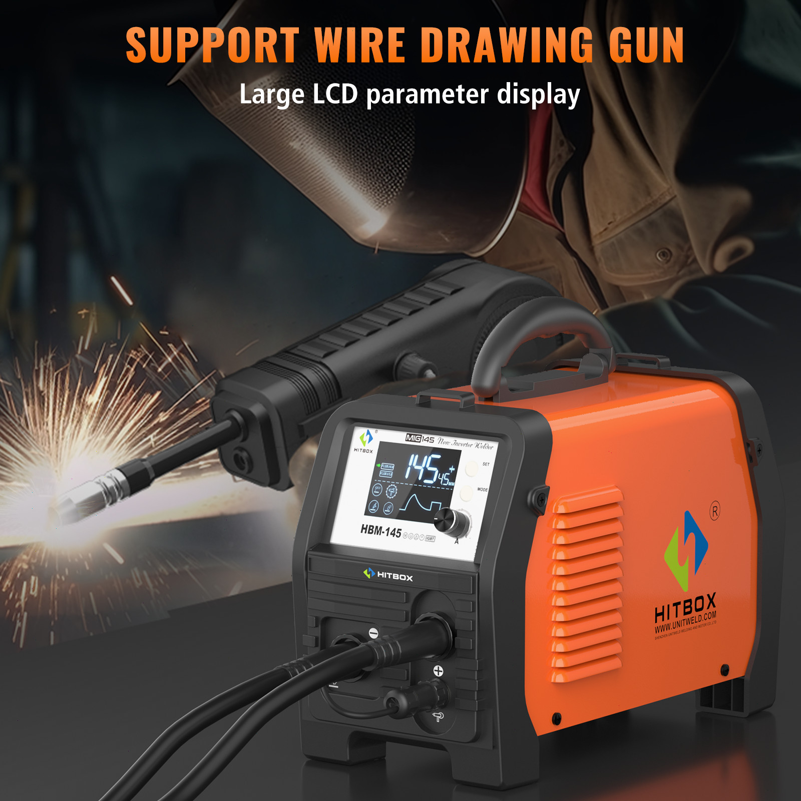 Light Weight 110V/220V 145A Flux MIG Welder Lift-TIG Stick 3 in1 Welding Machine