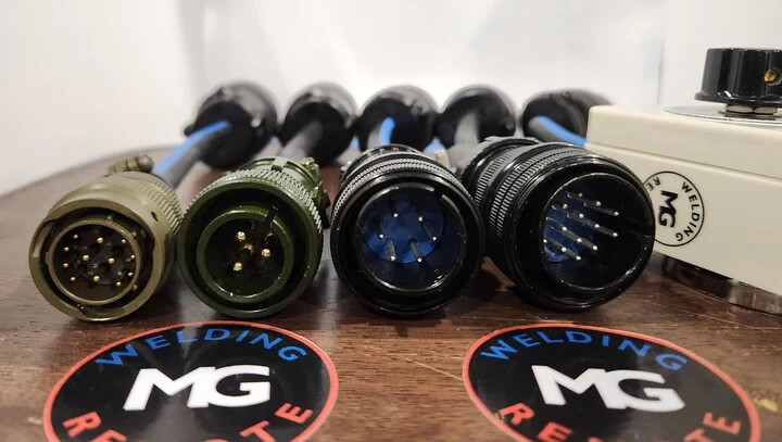 MG- Welding Remote – 4 ADAPTERS SET – (1 Remote + 14 Pin, 6 Pin, 3 Pin & 12 Pin)