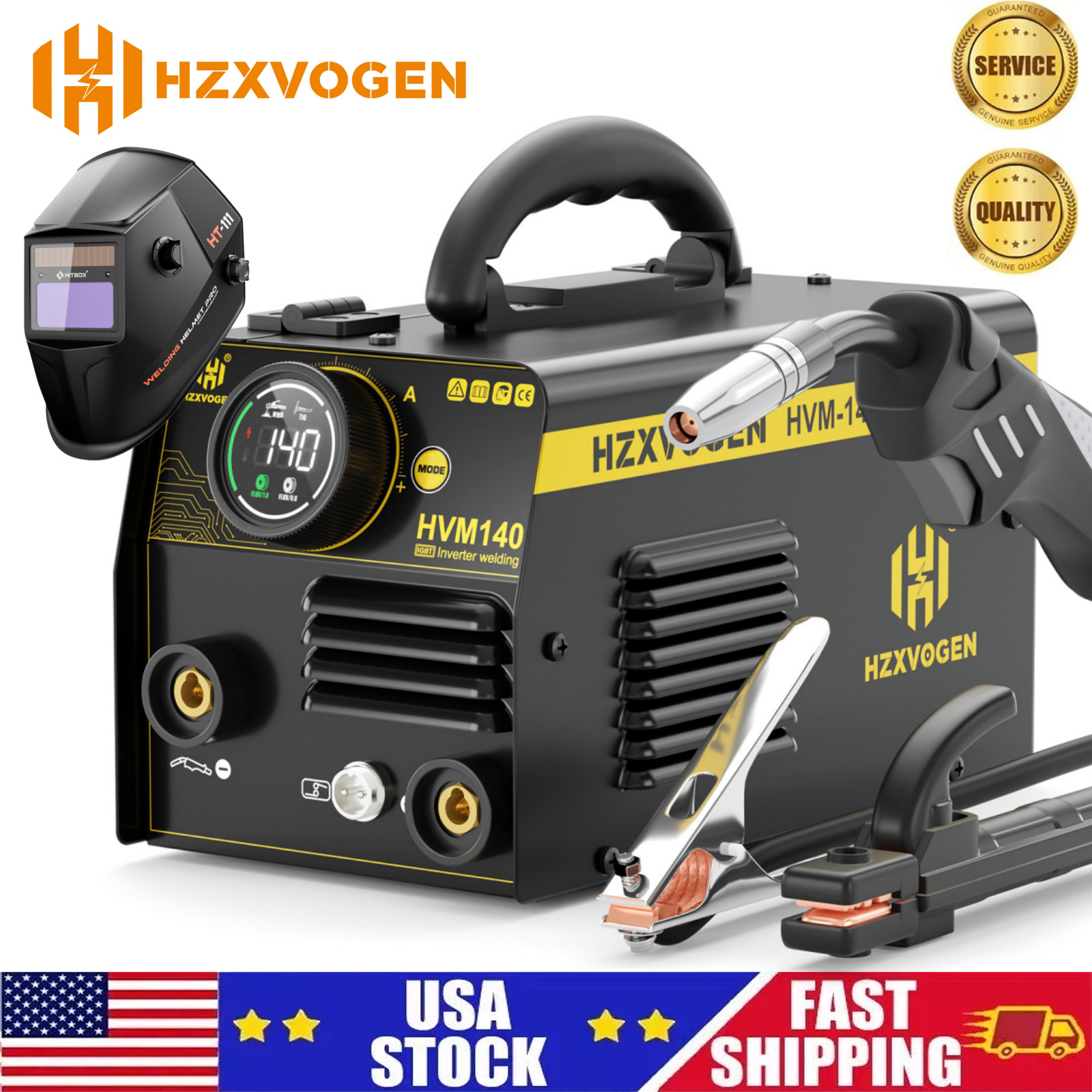 3IN1 110V/220V Gasless Flux Core MIG/STICK/Lift TIG IGBT Welder Synergy Control
