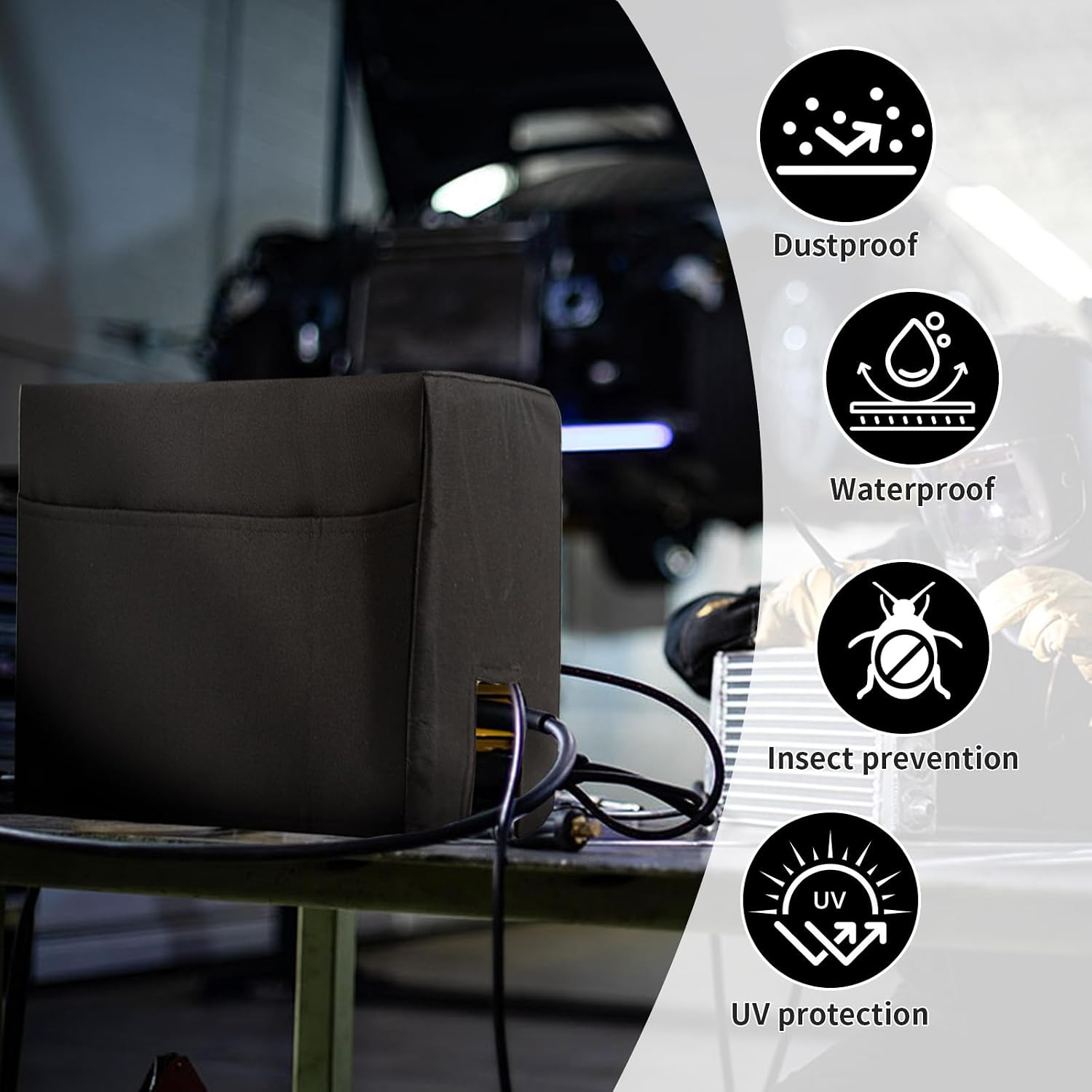 Welder Cover,Welding Machine Protective Cover,Outdoor Waterproof Dustproof Gener