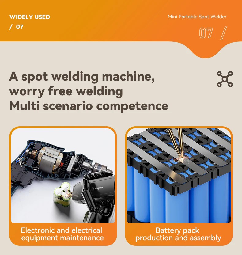 Portable Spot Welder Handheld Welding Machine 18650 Battery Pack / Nickel Strip