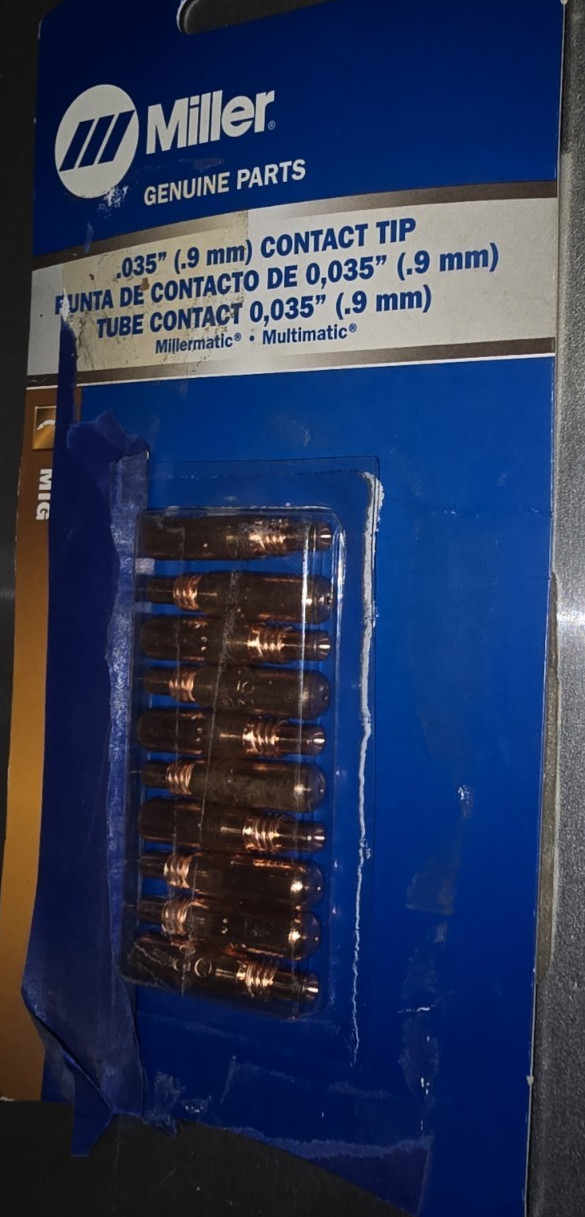 Miller Welding Nozzle and Tips N-M5818C, T-M035 Pack of 10, fits MDX 250 Mig gun