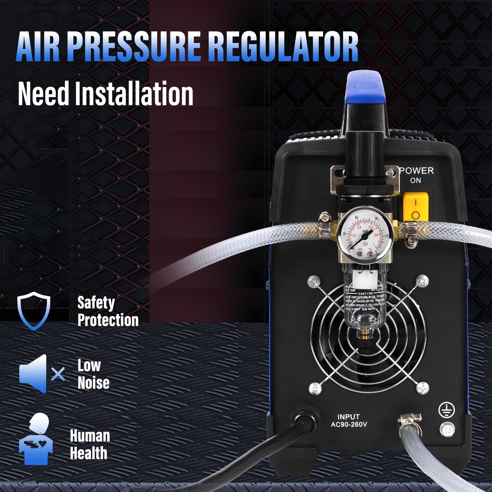 50A Plasma Cutter with LED Display, Dual Voltage Pest Repeller v.142, Blue