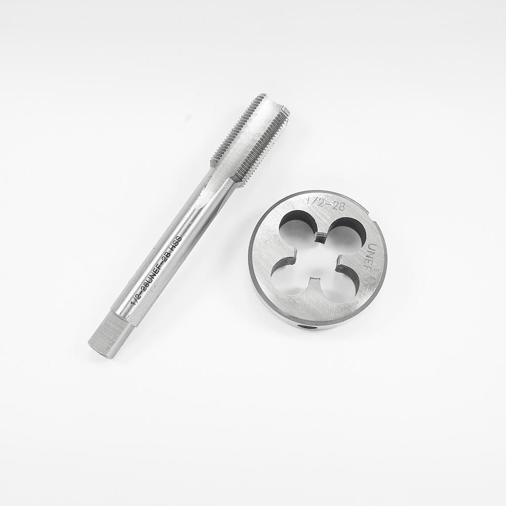 KLOT 1/2-28 5/8-24 UNEF Set of Tap+Die Right Hand Threading HSS&Carbon Steel