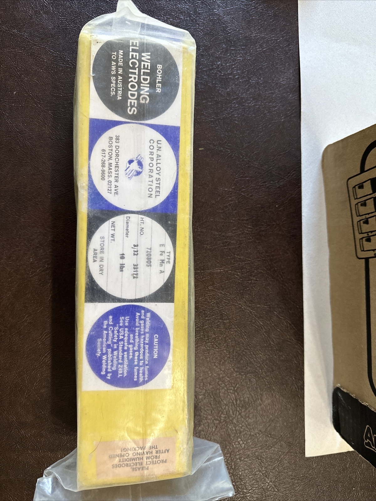 Bohler Welding 3/32″ X 12″ E Fe Mn A 720805 Steel Stick Electrode 10lb Tube
