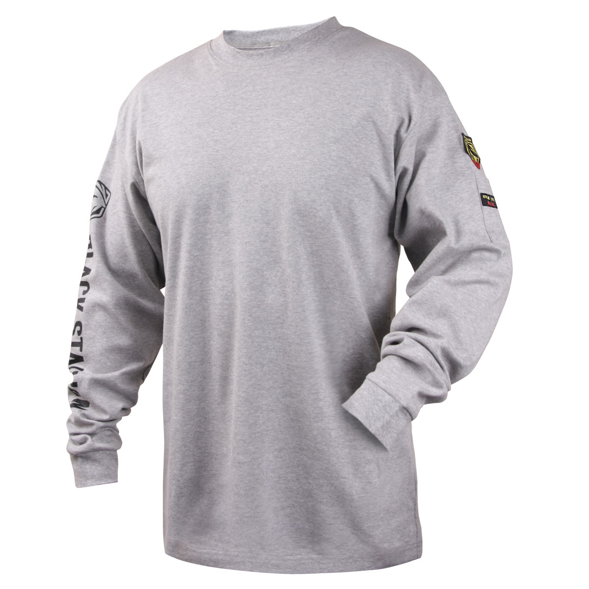 Revco Black Stallion Gray 7 oz. FR Cotton Knit Long-Sleeve T-Shirt Size Small