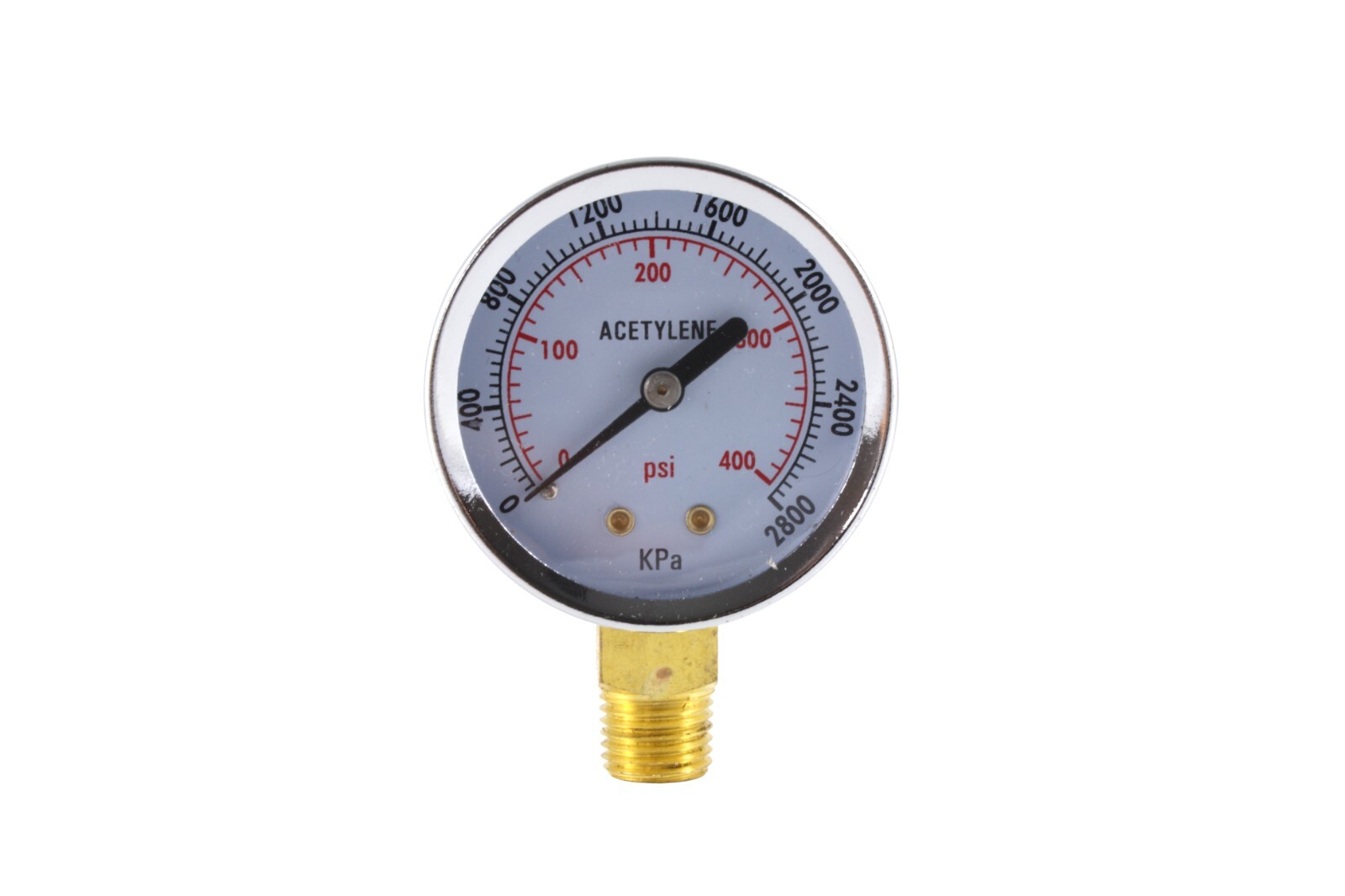 High Pressure Gauge for Acetylene Regulator 0-400 psi – 2 inches – 1/4″ NPT