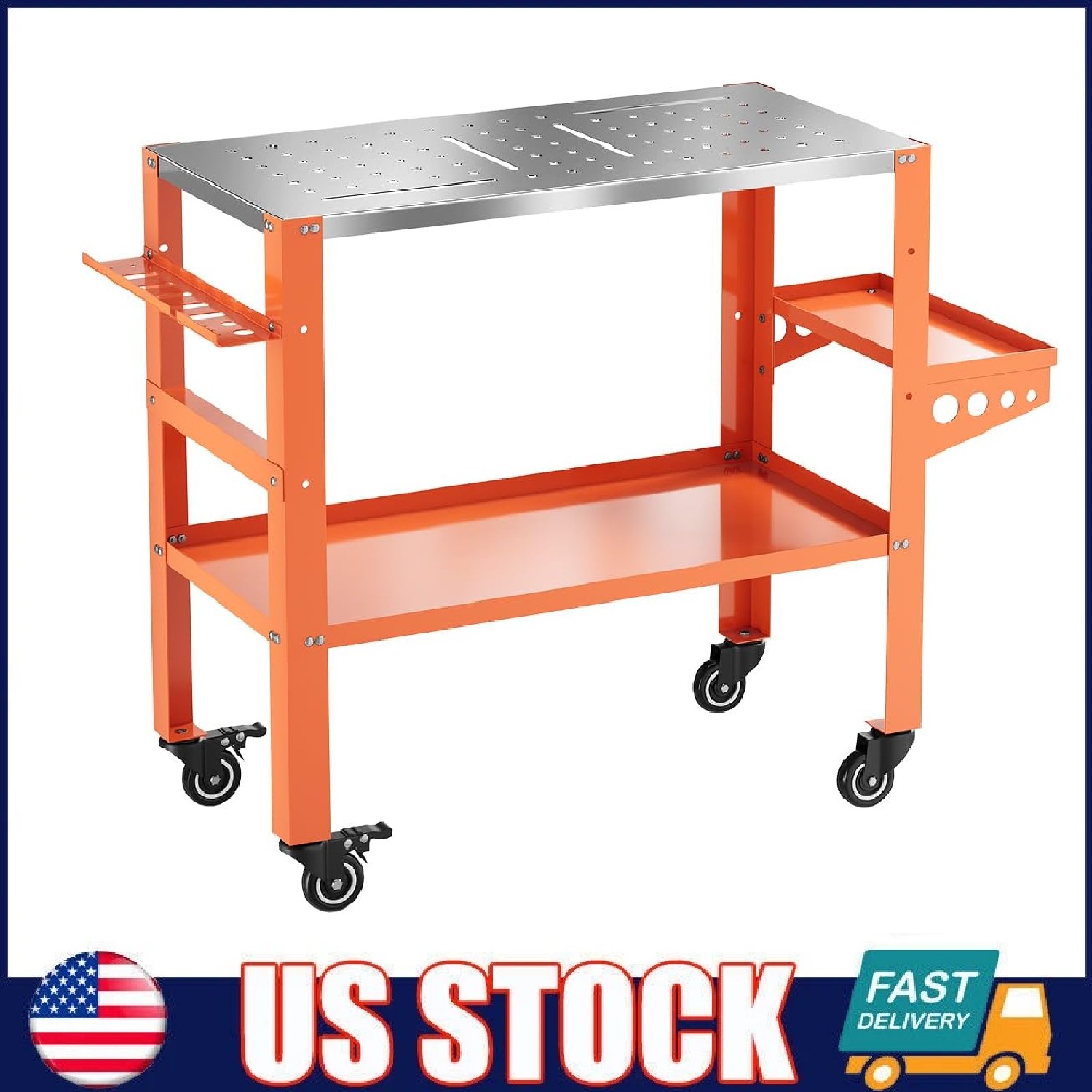 Heavy Duty Welding Table ,36″x18″ Welding Workbench Table Cart 1200 lbs Capacity