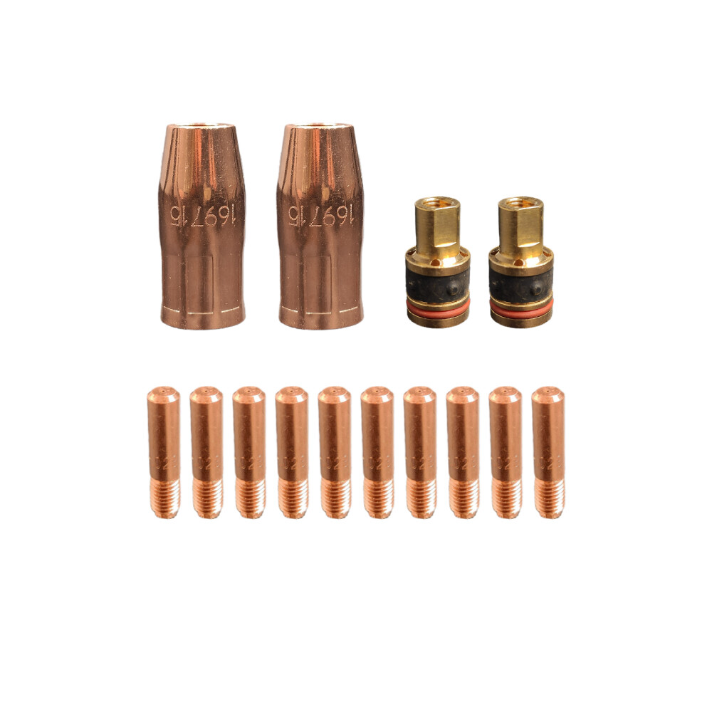 14 pcs .023″ kit MIG Welding Contact Tips Diffuser Nozzle for Miller Hobart