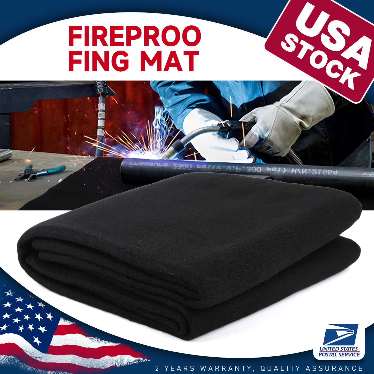 Welding Blanket Fireproof Flame Retardant Fabric Material Carbon Felt for Welder