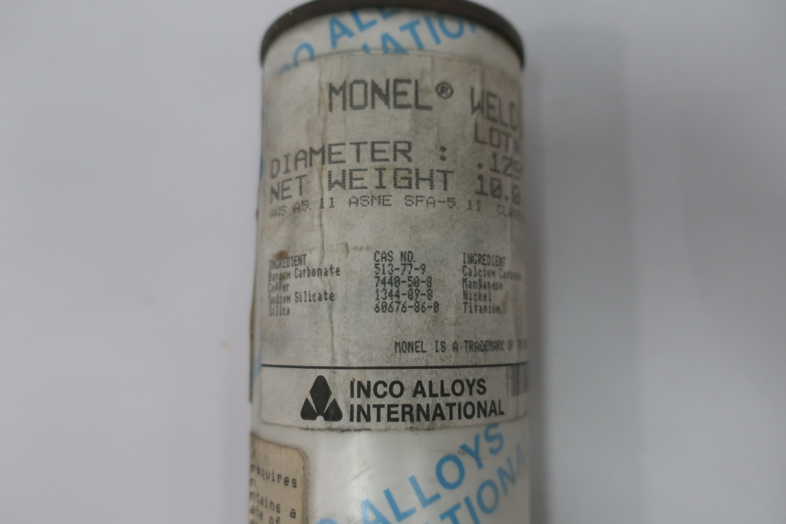 Inco N190-125-10TS02 190 Enicu-7 Monel Nickel Welding Electrode 1/8″ X 14″ 10lb