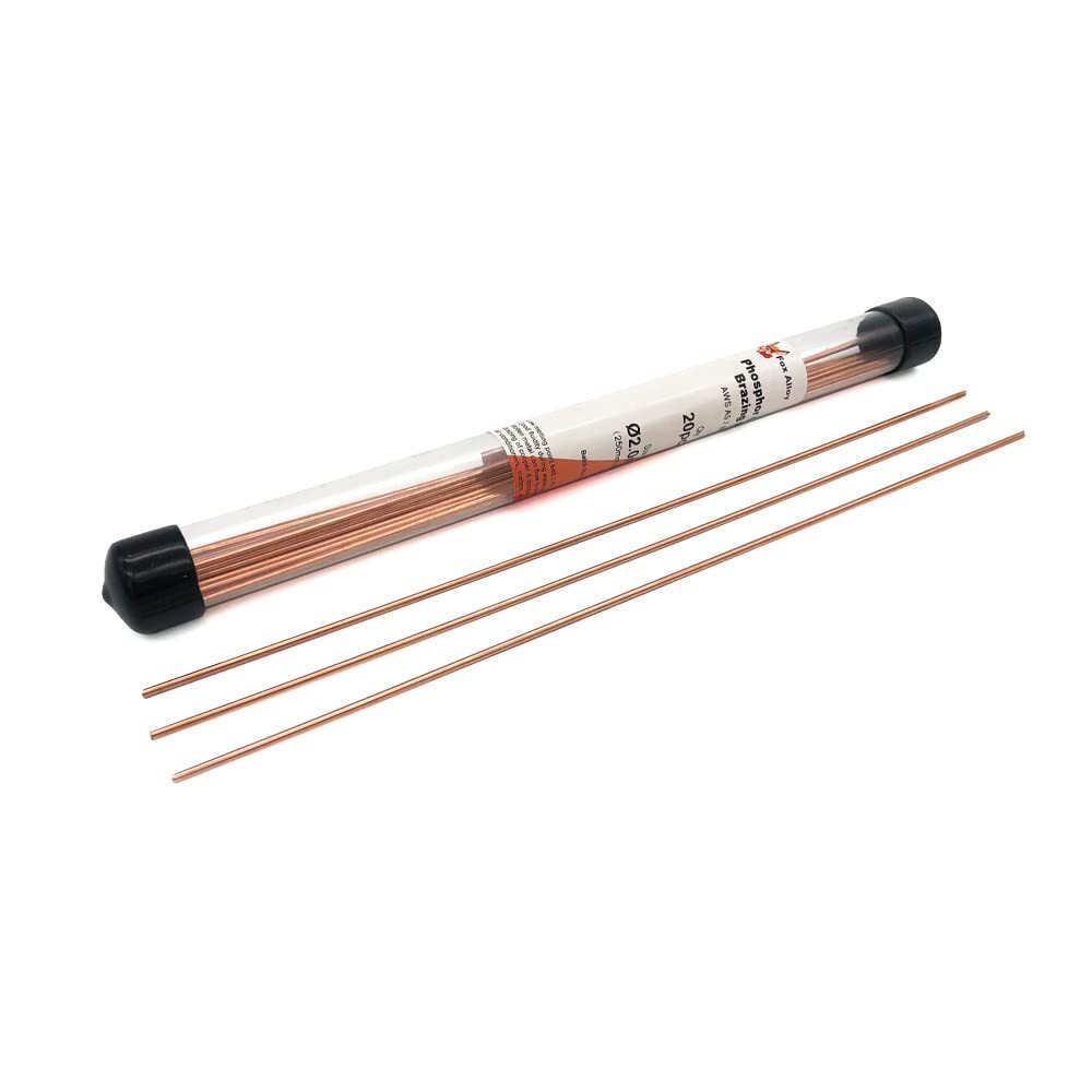 (20pcs) Copper Brazing Rods BCuP-2 (5/64″) – (2mm) Phosphorus Round Bcup-2 20PCS