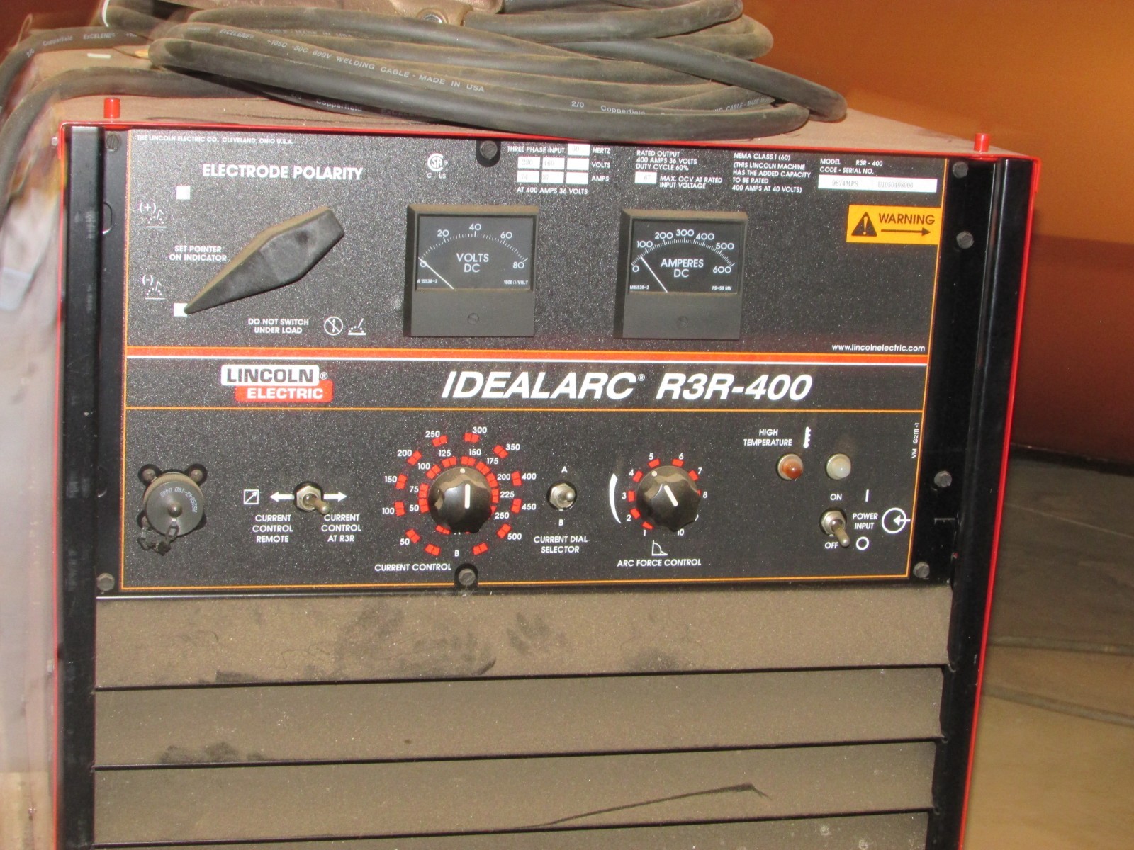 Lincoln Idealarc DC Arc STICK/TIG Welder Power Source 230/460v 3-PH, R3R- 400