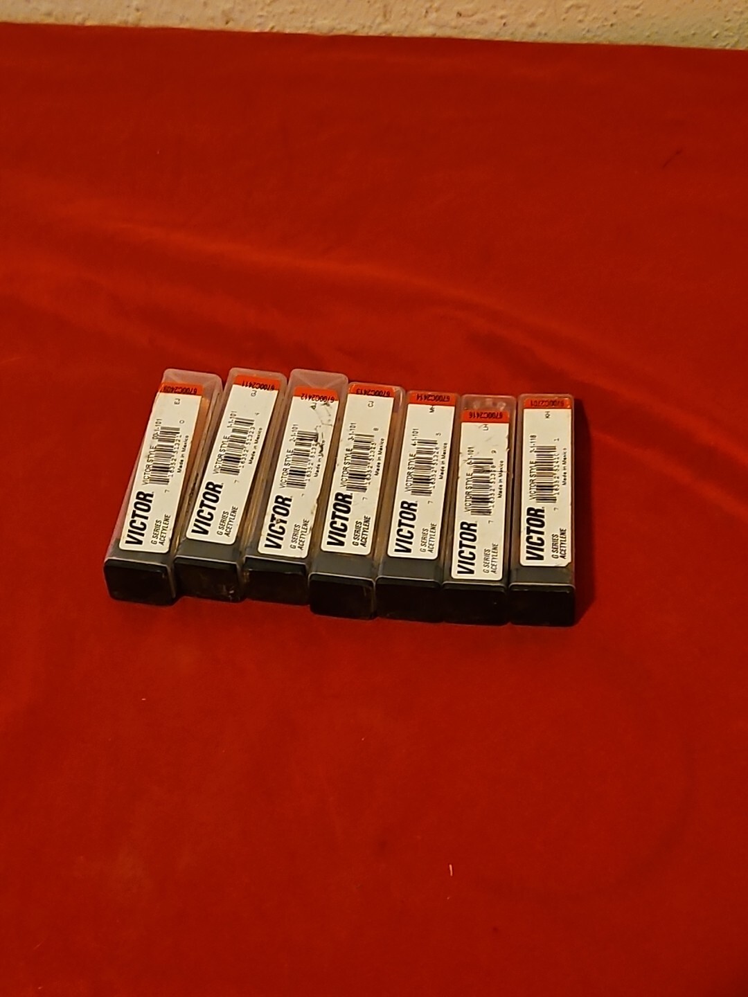 Lot Of 7 Victor 00-1-101 2-1-101, 3-1-101, 4-1-101, Acetylene Cutting Tips Read