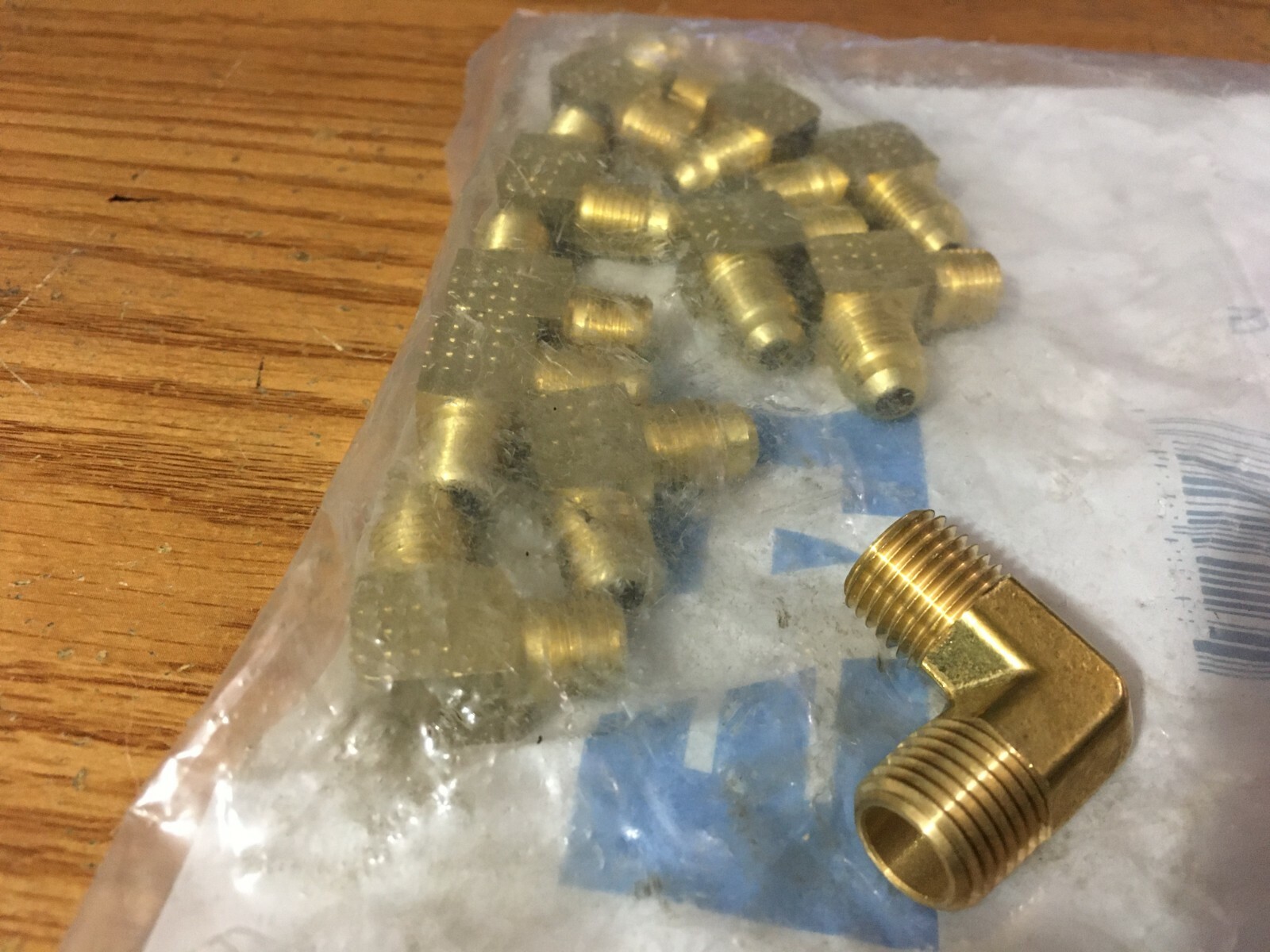 (11) 7/16″ Male SAE 45° Flare Tube x 1/8″ Male NPTF 2000 PSI Brass 90° Elbow