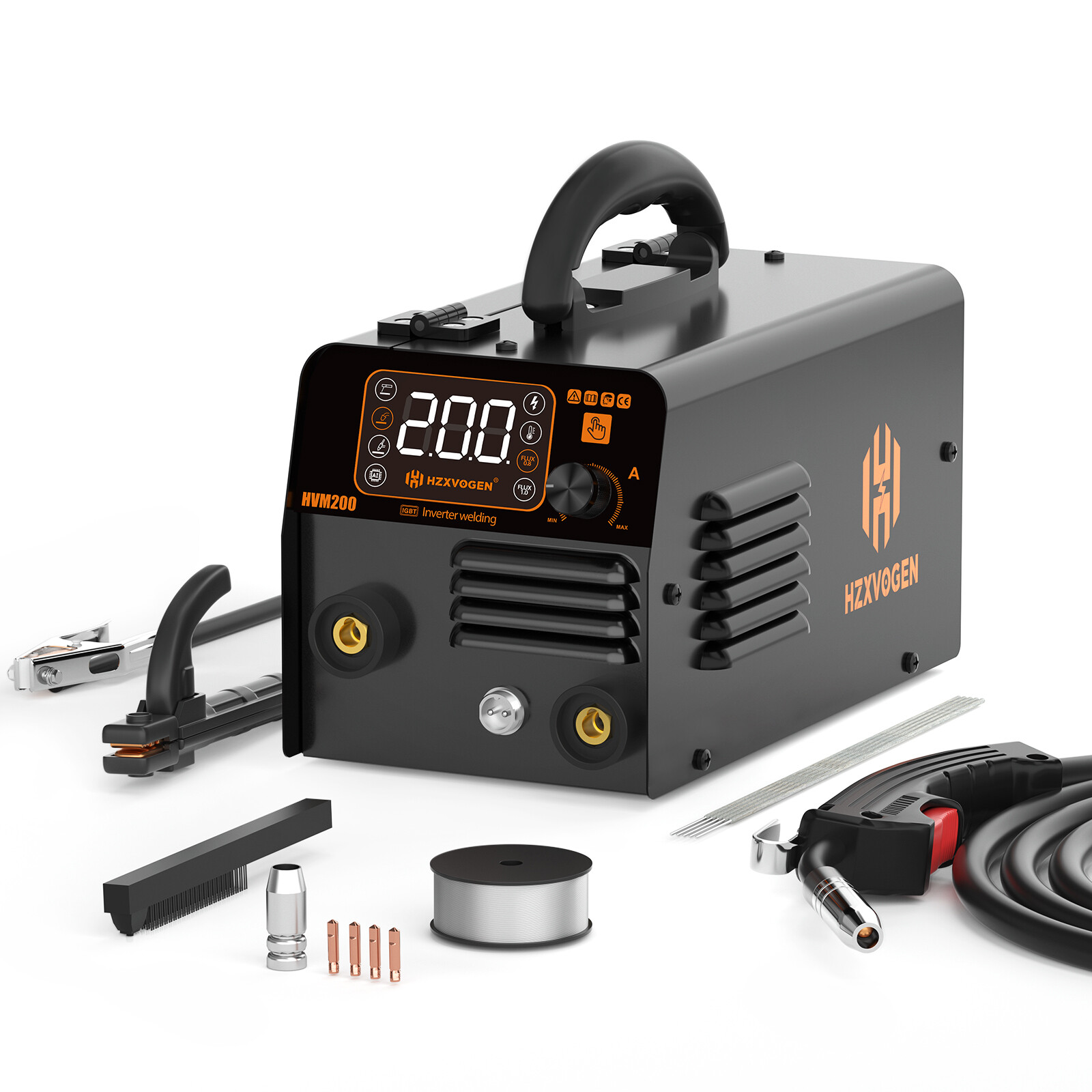 110V 3in1 Flux Core MIG/TIG/Stick Welder Machine,120A Gasless MIG Welder+TIG Gun