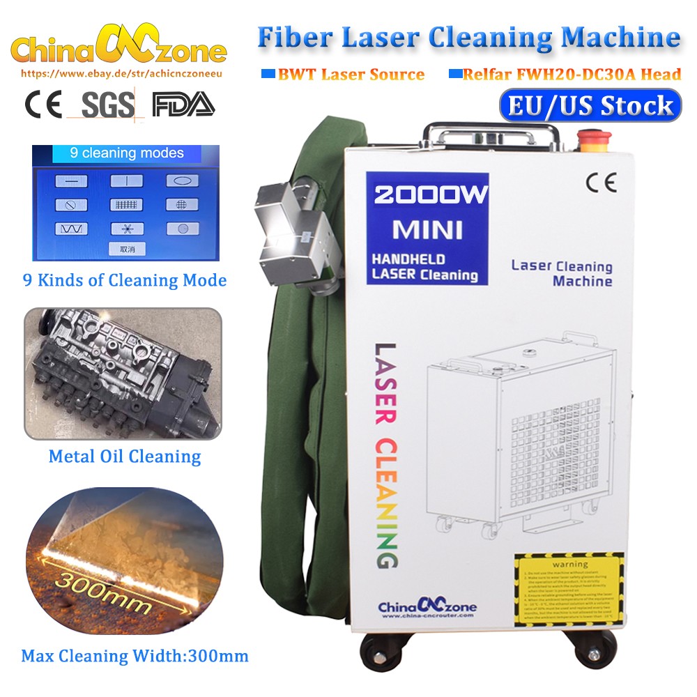 2000W BWT Fibre Laser Cleaning Machine Metal Rust Oil Paint Removal EU Stock