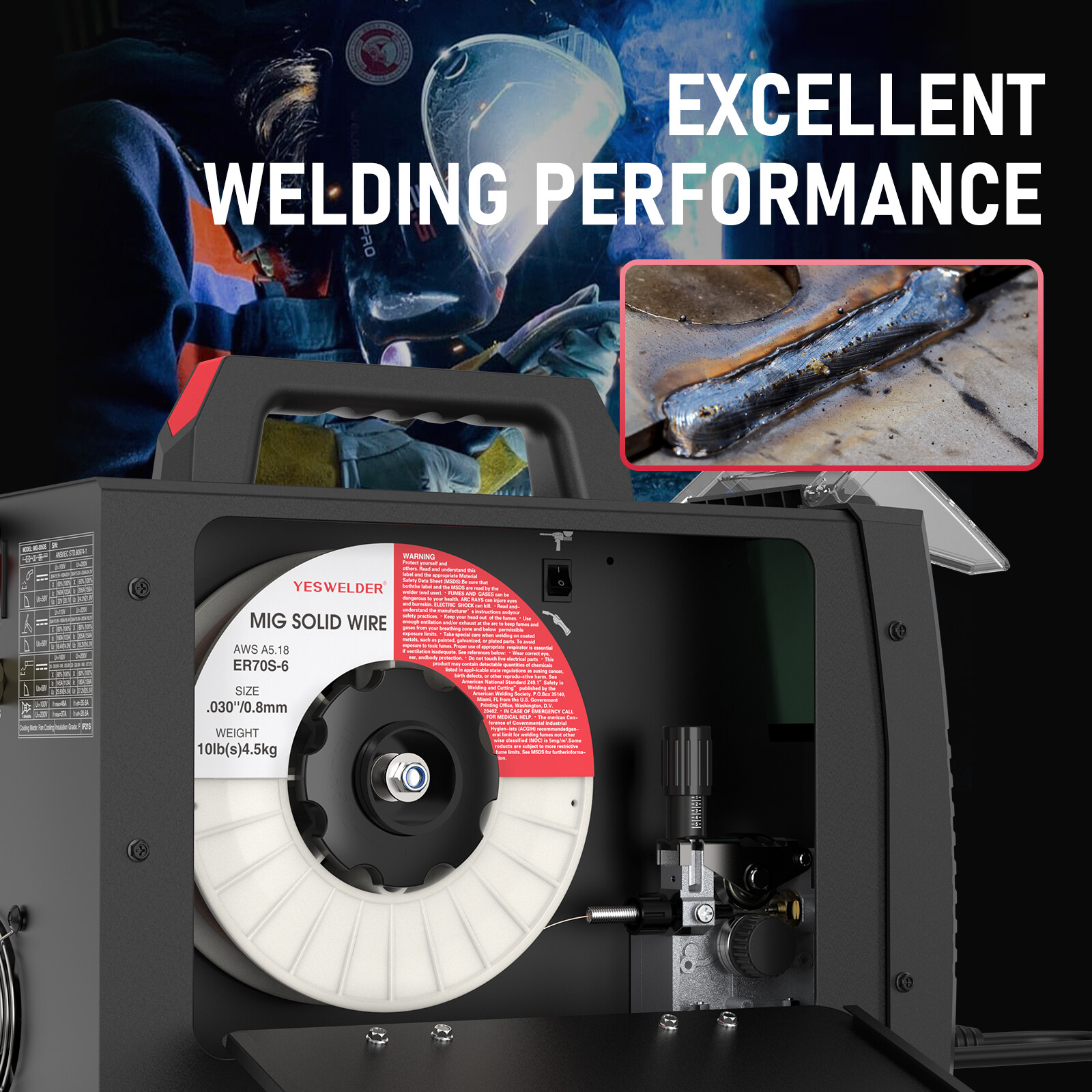 ER70S-6 .030″ (0.8 mm) Mild Steel MIG Welding Wire – 10 Lbs (2 Rolls)