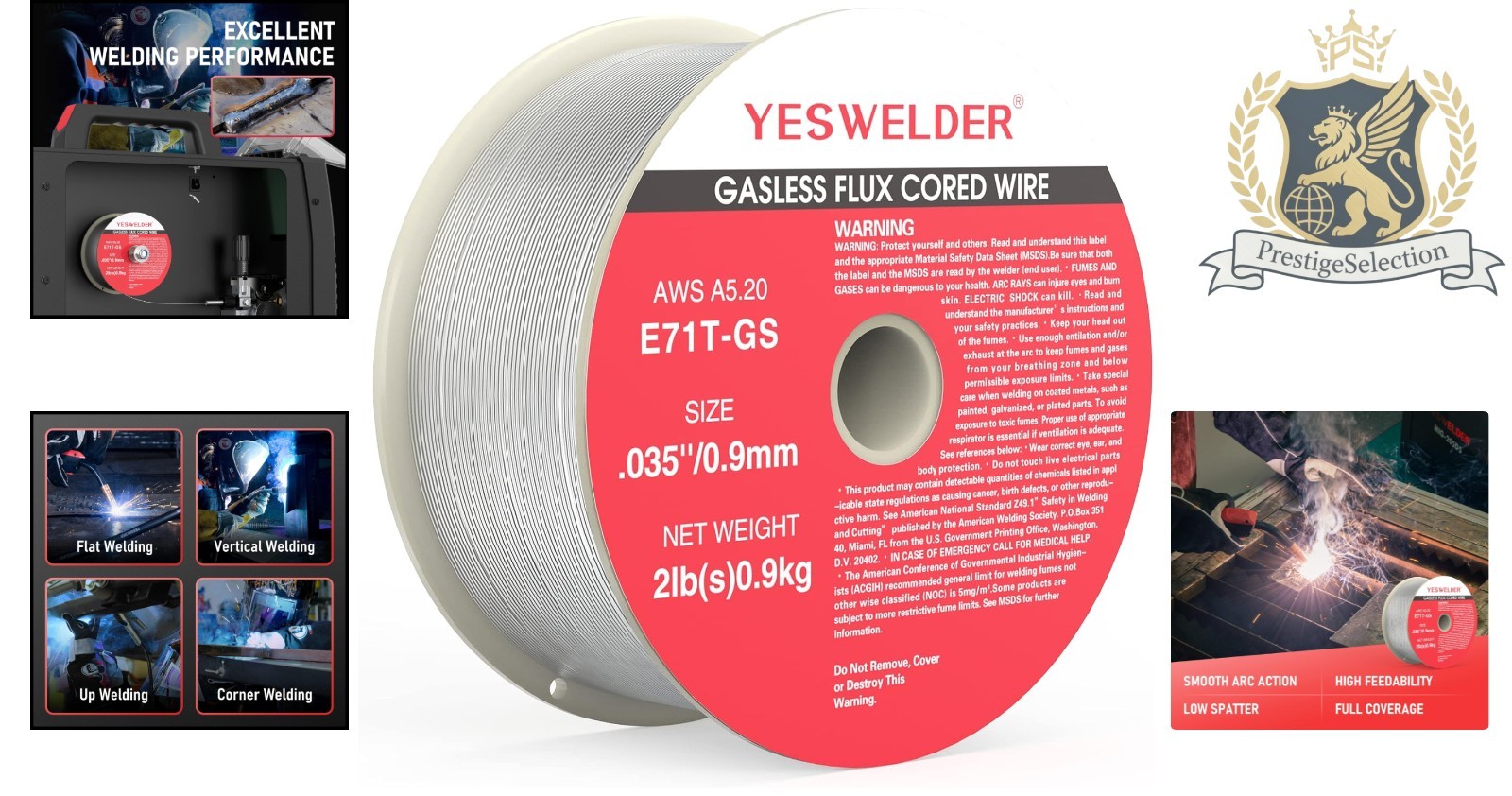 Versatile .035-Inch Flux Core Welding Wire – Strong ABS Spool, 2 Pounds