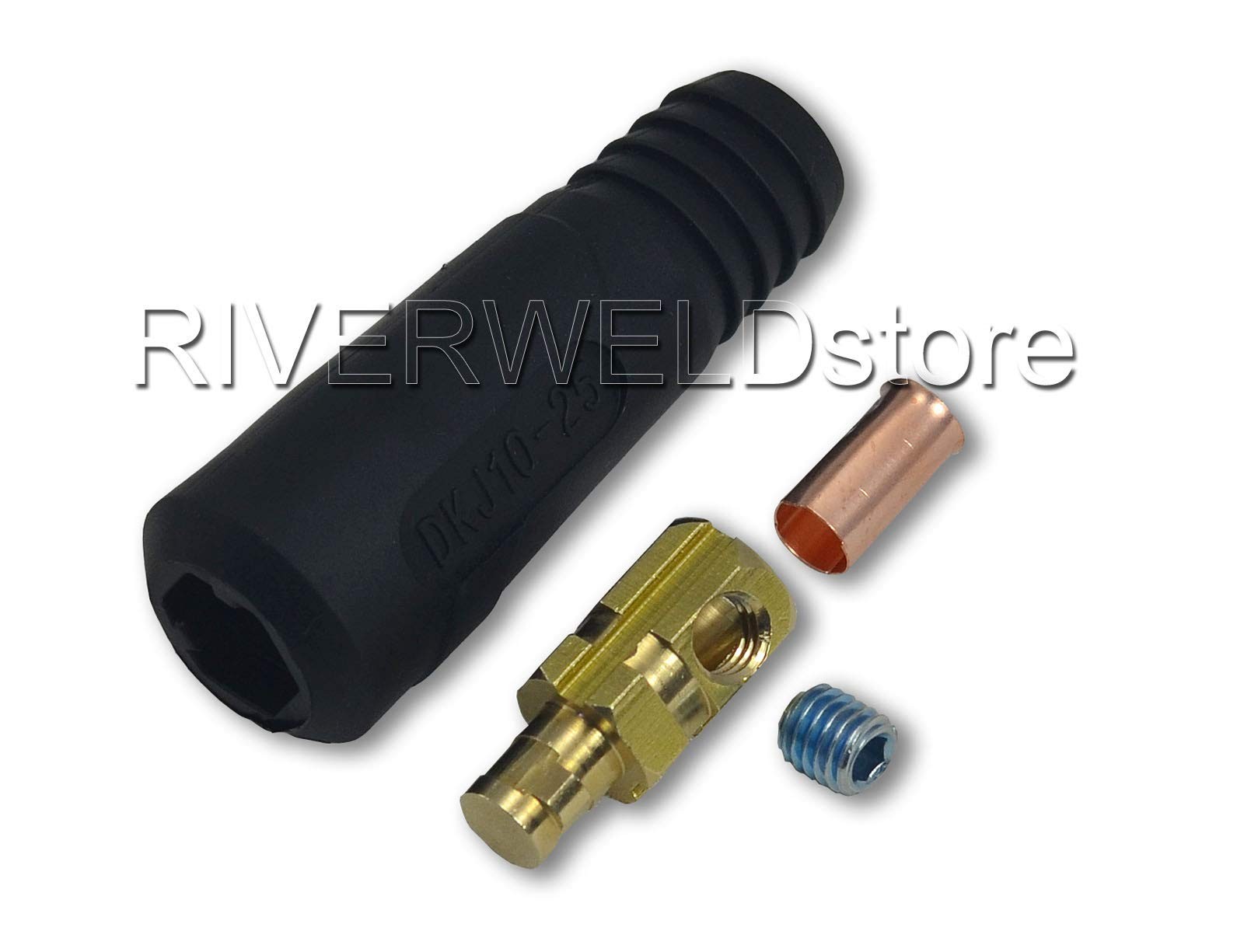 RIVERWELD TIG Welding Cable Panel Connector Plug & Socket Set DKJ10-25 & EDKL10