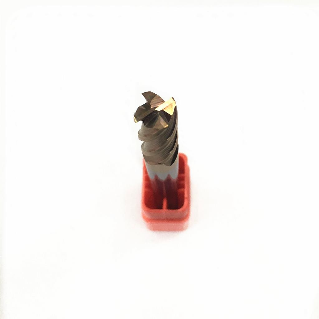 HRC60 Corner Radius TiCN Coated Solid Carbide End Mill 8mm-10mm 4-Flute CNC