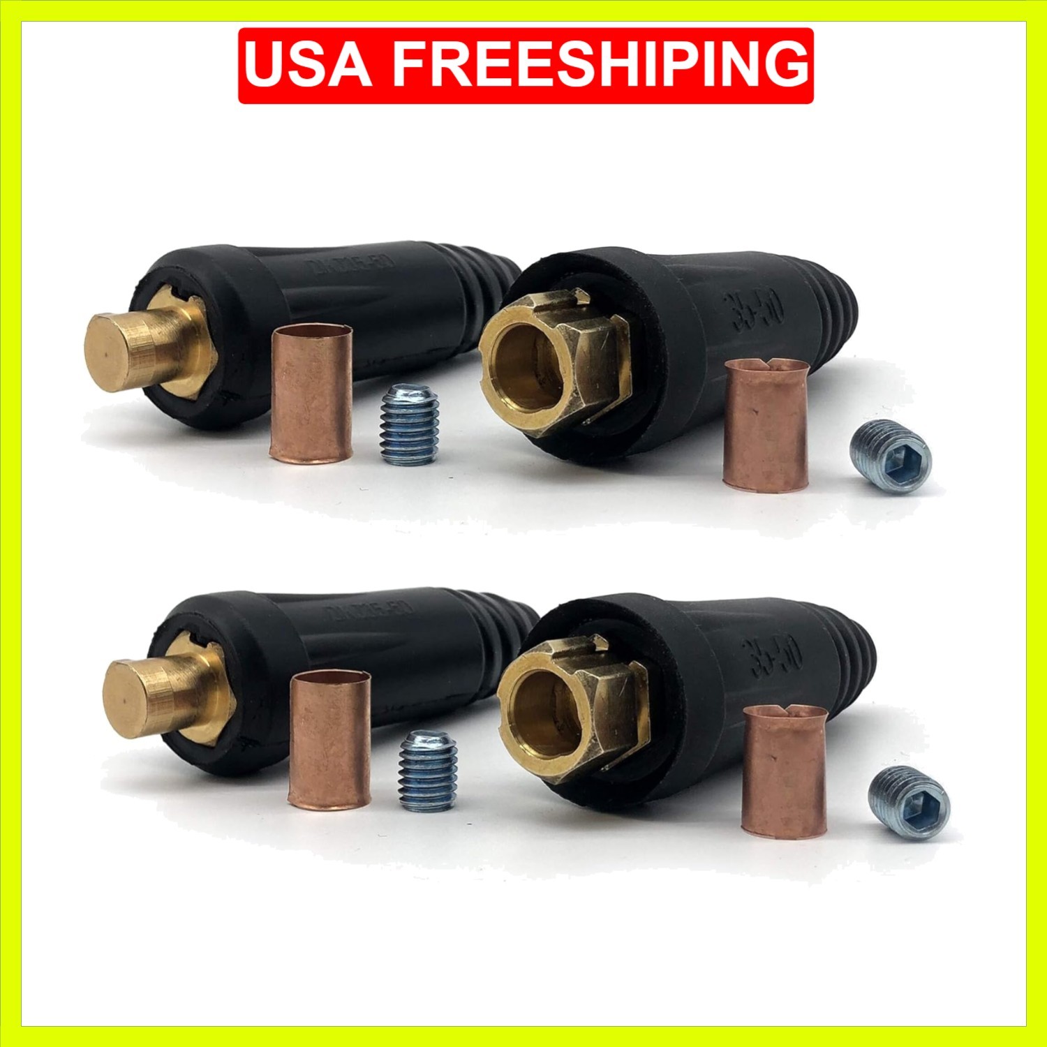 Pair DINSE-Style 200Amp-300Amp 35-50 SQ-MM 2-set
