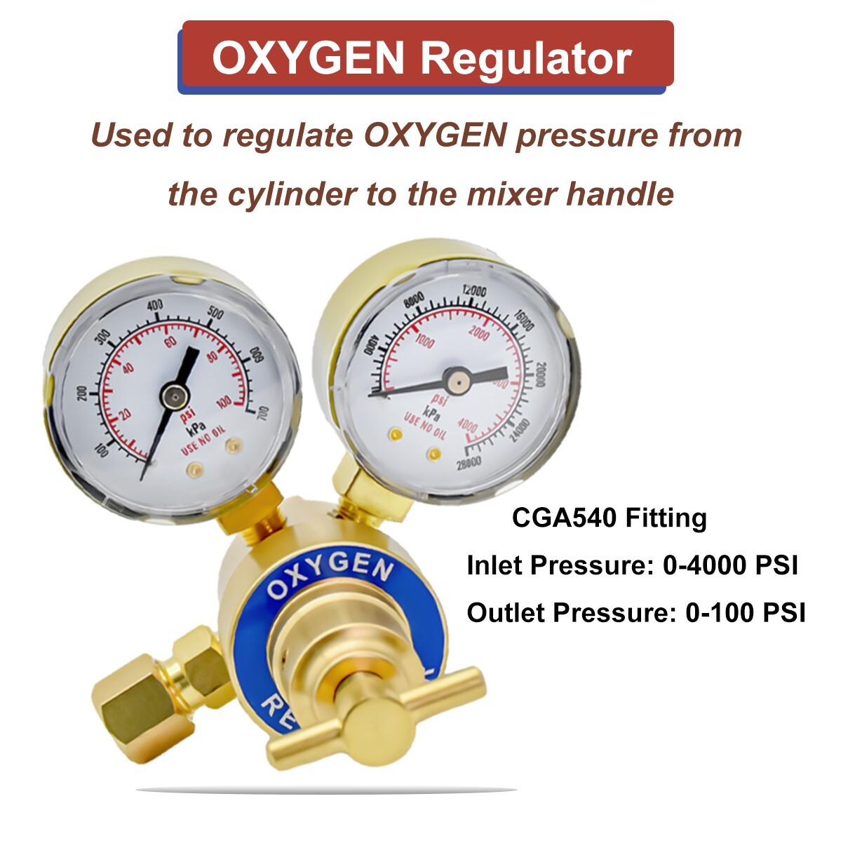 Solid Brass OXYGEN & ACETYLENE Regulators 4 Welding Fit Victor Gas Torch Cutting
