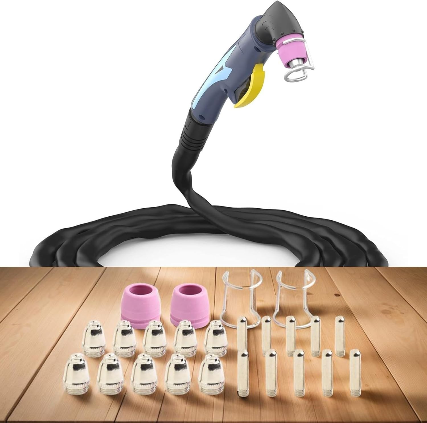 24x Plasma Cutter Torch Consumables Tip Kit for SG-55 AG-60 WSD-60 CUT50 60Amp