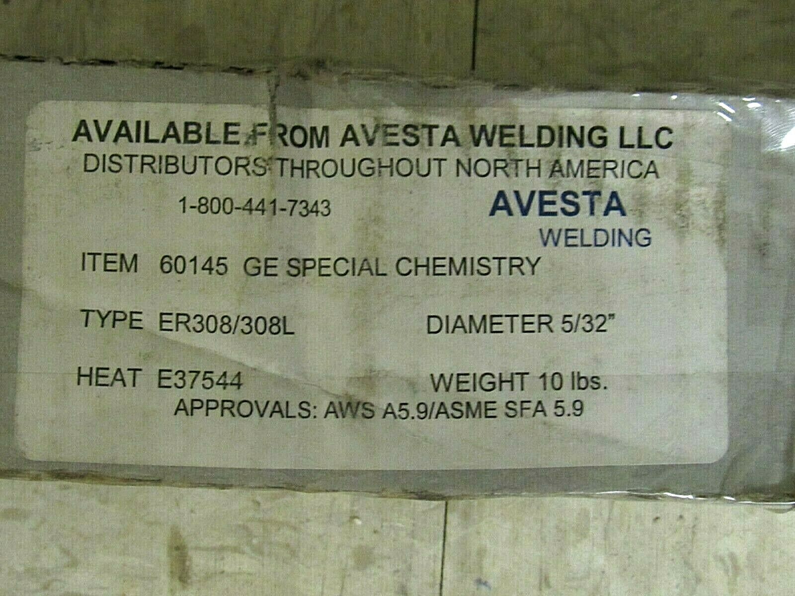 NEW 45PCS 8.14LBS AVESTA WELDING ROD ER308/308L AWS A5.9 5/32″ X 36″