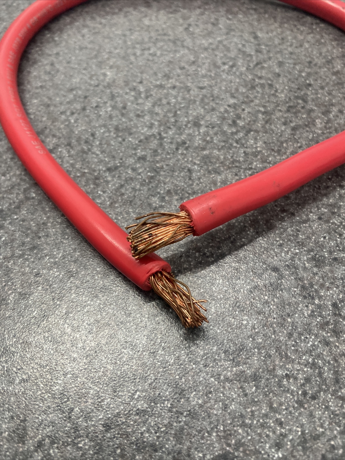 Copper welding cable SAE J1127 4 guage (1 ft)