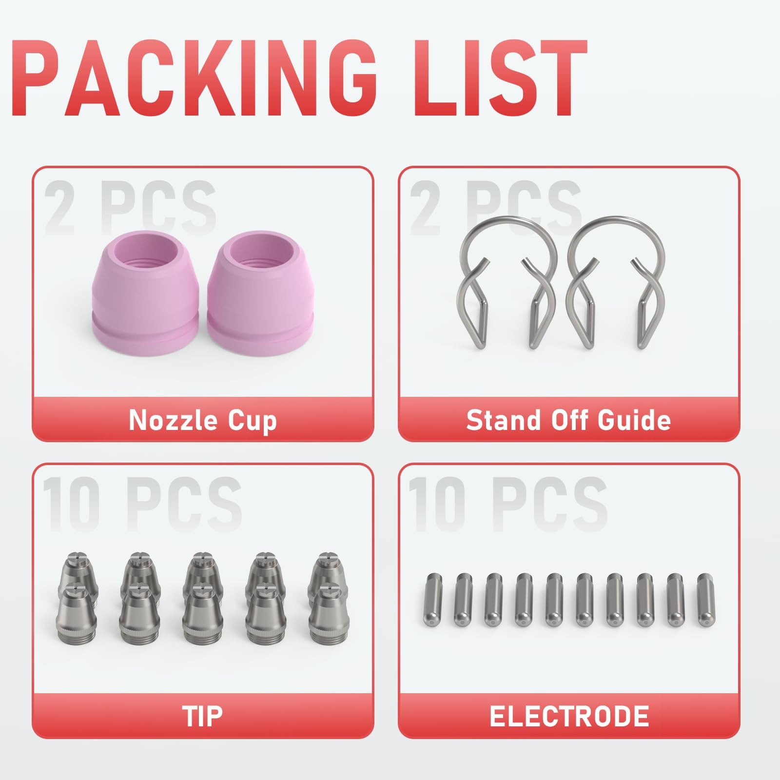 24PCS AG-60 Plasma Cutter Torch Consumables Kit(Standard)/ 10 x .040” Nozzle…