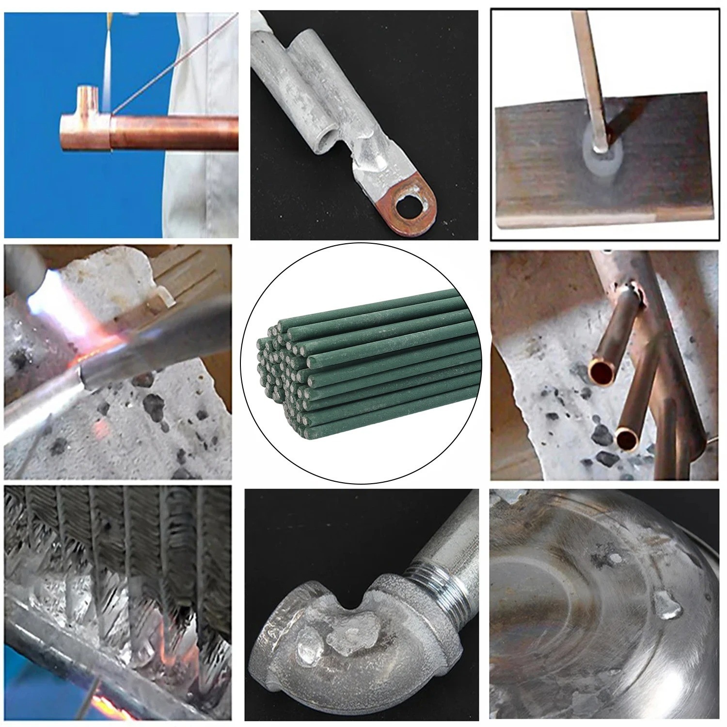 100 Green Welding Rods Electric Welding Solder Low Melting Point Coat Electrodes