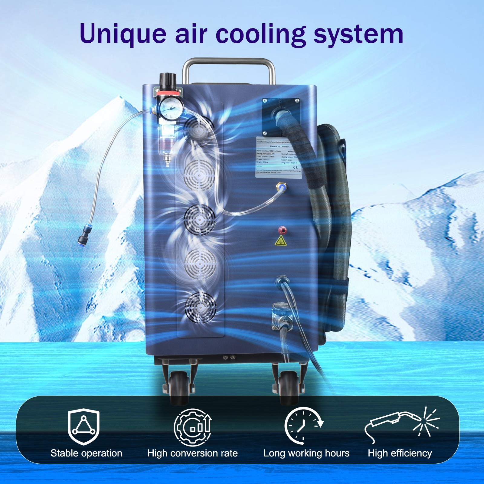 2000W Fiber Laser Welder 4in1 Air Cooling Laser Welding Cutting Cleaning Machine