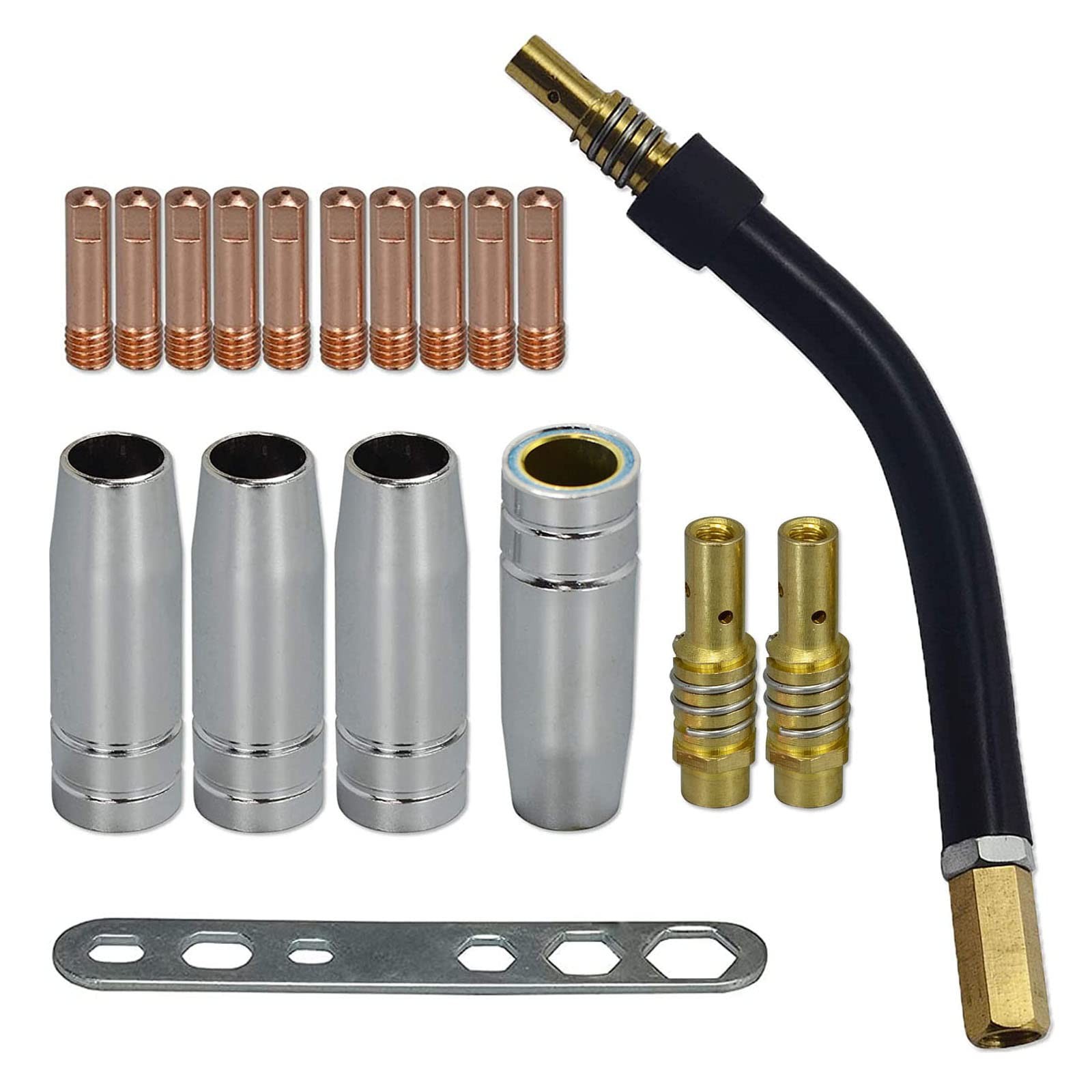 RIVERWELD 15AK MIG MAG Contact Tips .035″ 0.9mm M6 140.0177 kit 18pcs