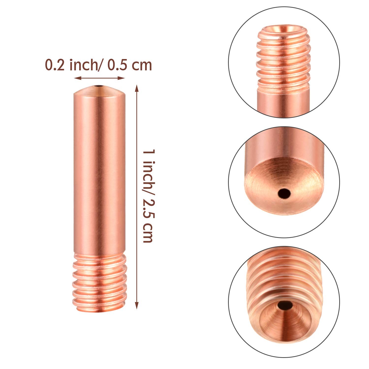 30 Pack Welding Contact Tips .035″ MIG Guns 1135 0.035″ Welding Tips 000068 R…