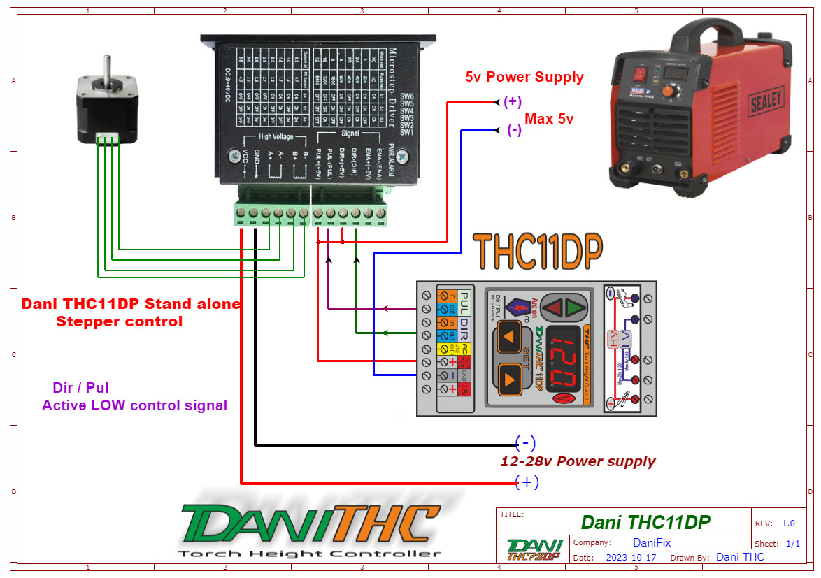 Plasma Cutter CNC THC Torch Height Control Dir/Pul (SD) with Anti-dive function