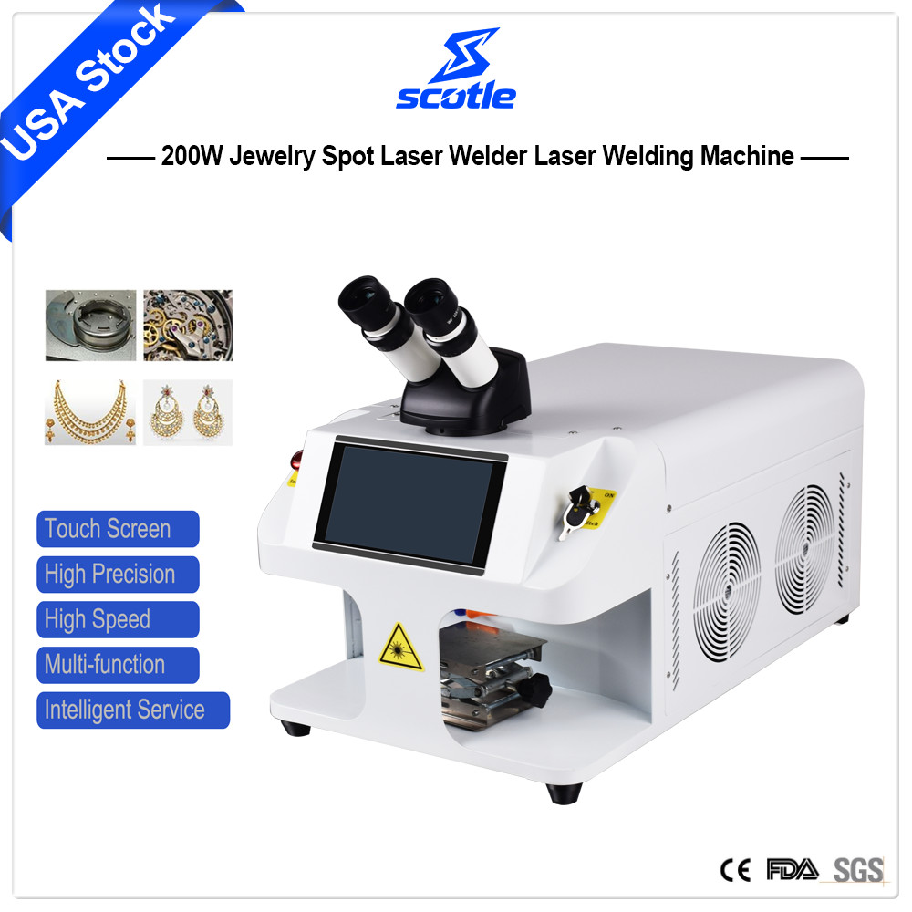 200W Jewelry Spot Laser Welder Laser Welding Machine For Gold Silver Metal