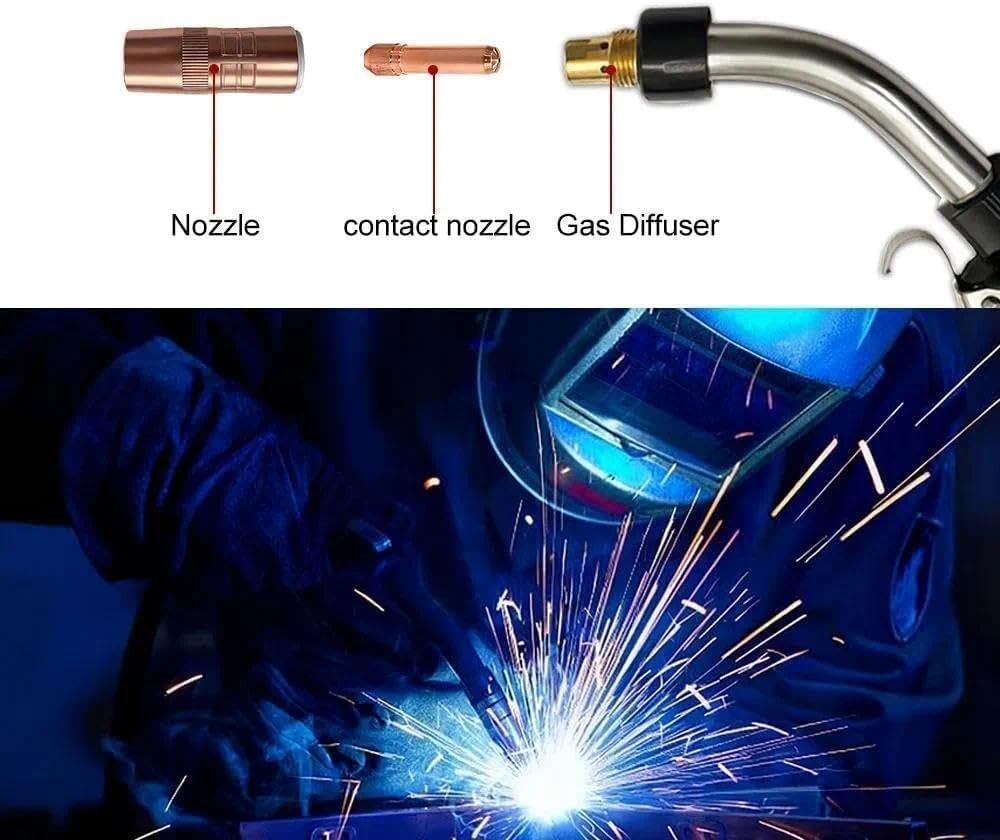 5PK Mig Welding Nozzle N-5818C Large 5/8″ 1/8″ Recess For Bernard Centerfire Gun